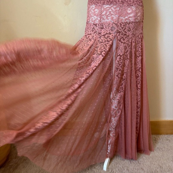 Intimately Free People A Day Out Mesh Lace Maxi Skirt Large Boho Romantic Sexy - Picture 5 of 10